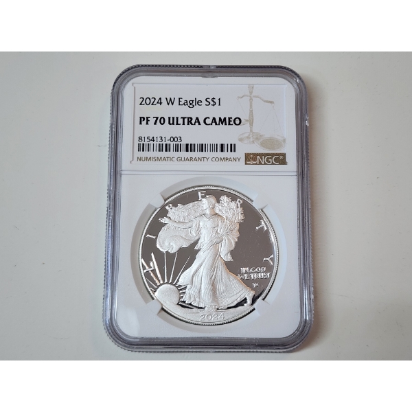 NGC PF 70 ULTRA CAMEO 2024-W American Silver Eagle - 1 oz .999 Fine Silver 