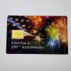 Image 1 : America's 250th Anniversary Commemorative Gold Card - 1/1000 oz .999 Gold  