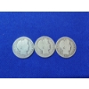Image 1 : x3 Silver Barber Half Dollars: KEY DATE: 1905-O, 1908-O, 1906-D