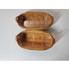Image 2 : 2 Longaberger Oval Baskets with Leather Handles and Plastic Liners - Excellent Condition
