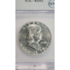Image 2 : ICG 1962 AU53 90% Silver Franklin Half Dollar