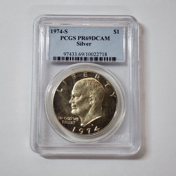 1974-S Silver Eisenhower Dollar PCGS PR69DCAM - 40% U.S. Silver