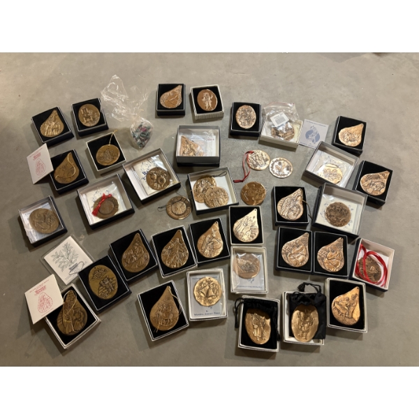 *Pick Up At Mantua Home-No Shipping Available* - Small Basket of Wendell August Ornaments in Boxes