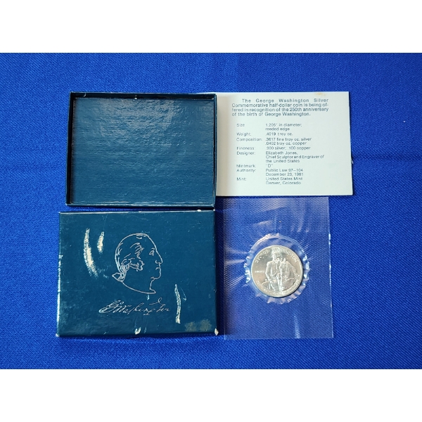 George Washington Silver Commemorative Half Dollar Coin