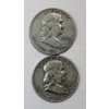 Image 2 : Lot of 6 Assorted Year 90% Silver Franklin Half Dollars, FV $3.00