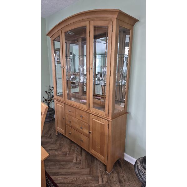 PICKUP IN NORTHFIELD - Matching Dining Room Hutch / Chest Of Drawers & Glass China Cabinet 