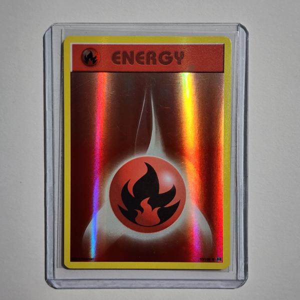 Fire Energy 92/108 Vintage Holo Pokemon Trading Card ~ Near Mint or Mint Condition! 