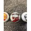 Image 3 : 3 - Vintage Gas & Oil Advertising One Inch Shooter Marbles - Shell, Texaco & Fina