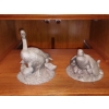 Image 1 : 2 Pc Group Quail & Partridge Cast Metal Figural Sculptures - Excellent Condition