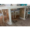 Image 6 : Fine Italian Lacquer Oval Dining Room Table & 10 Chairs w / Leaf -  In Gem Condition Matches Hutch