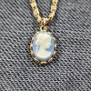 Image 5 : Nice Lot of Assorted AVON Blue Backed Cameo Jewelry Featuring Necklace, Ring & Earring Set 