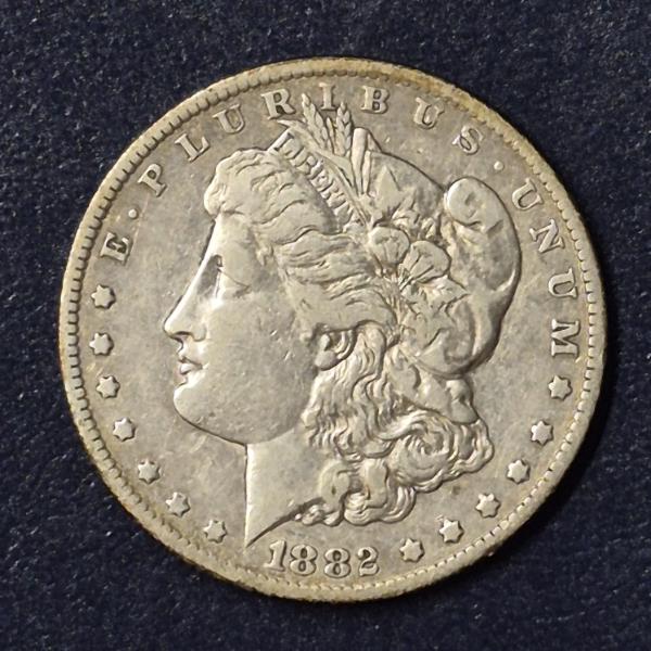 Carson city silver Dollar - 1882 CC Morgan silver Dollar Mid grade circulated - Nice Coin Overall