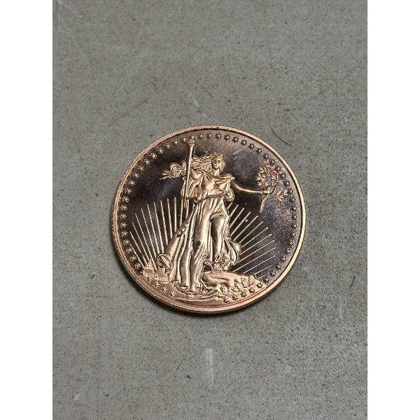 Standing Liberty 1 AVDP oz .999 Copper Round