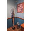Image 2 : 73" Tall Metal Sculture With Art Glass Sconce by Loretta Eby & Jeff Jackson - Amazing Art Craft