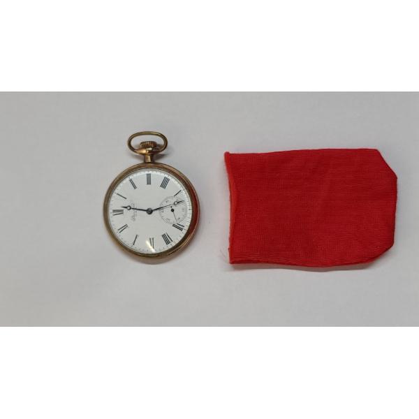 Gold Filled Standard Watch Co. U.S.A. Size 16s 7j Open Face Pocket Watch - Working - Weight: 73.6g