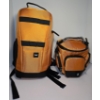Image 1 : Set of 2 Orange Padded Camera Bags - Large Backpack 16x9.5x7 - Small Bag 9x5x8