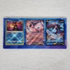 Image 1 : Nice Three Card Pokemon Display Ft. Holo Trading Cards ~ Radiant Greninja, Mew & Lumineon V