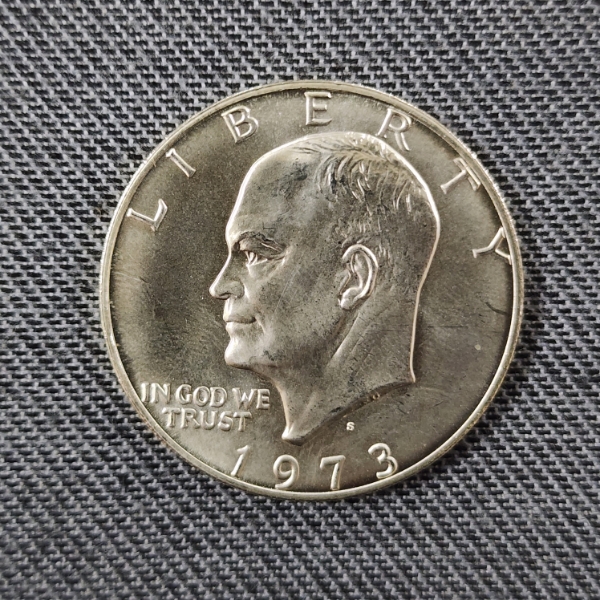 United States 1973-S Eisenhower Dollar 40% Silver Coin ~ ASW: 0.3162 oz ~ San Francisco Mint