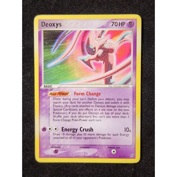 Deoxys 17/107 Non-Holo Rare Vintage Pokemon Trading Card - Regular Attack Form