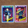 Image 1 : Two 1990 Impel Marvel Trading Cards Ft. Ghost Rider ROOKIE & Red Skull in WW2!