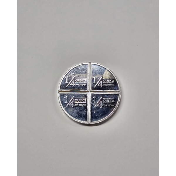 1 oz .999 Fine Silver 1/4 Quarter Stagecoach Silver Round