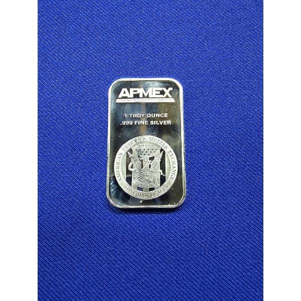 Excellent APMEX 1 oz .999 Fine Silver Bar