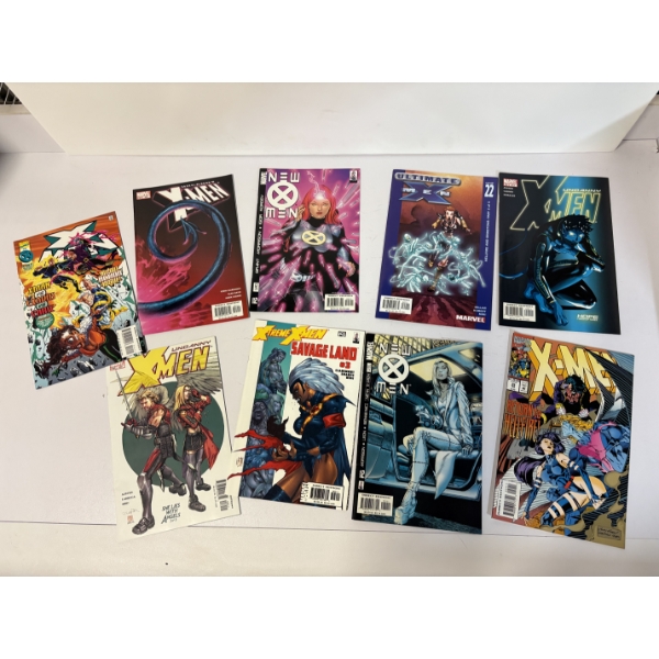 X-Men Comic Books - Set of 9 Comic Books - Marvel Comics - Uncanny X-Men - Xtreme X-Men Savage Land 