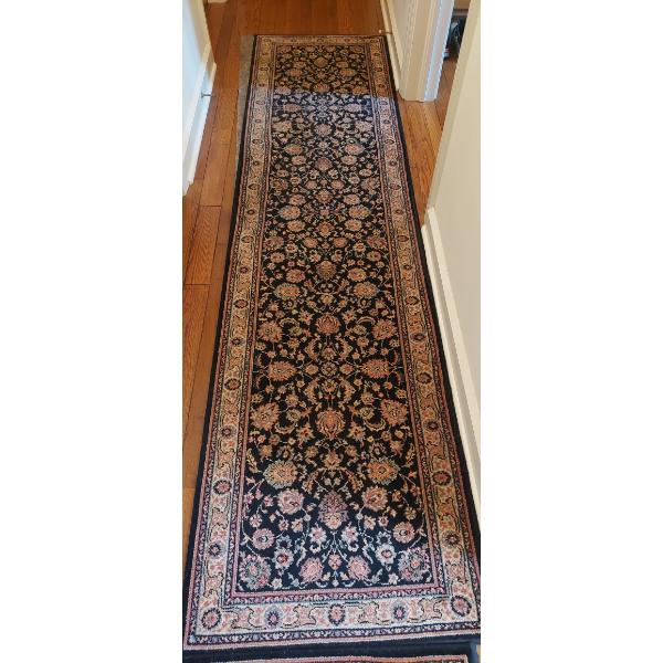 Hall Runner Carpet 106" x 27" Nice colorful Design In Excellent Conditon 2nd Of 2 Identical