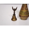 Image 2 : Lot of Brass Decor: Detailed Vase, Crane Statue, Tinkerbell Bell - TW: 313.2g 