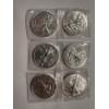 Image 2 : 6 - United States .999 Fine One Troy Ounce Silver American Eagles - Mint Condition - 6 Silver Eagles