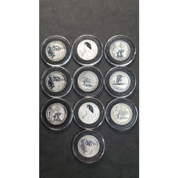 2015-S & 2018-S America The Beautiful National Parks 90% Silver Quarters - Face Value: $2.50