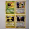 Image 1 : Four Assorted Vintage Pokemon Trading Cards Including Two Rares, Eevee & 1ST EDITION NOCTOWL