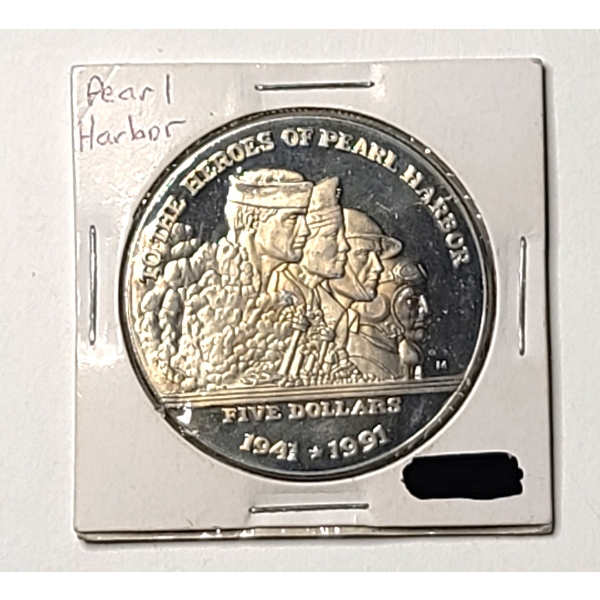 1991 Marshall Islands Pearl Harbor $5 Copper-Nickel Commemorative Proof Coin