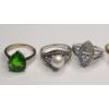 Image 2 : (5) Women's Sterling Silver Rings - All Size 9 - Total Weight: 18.1g