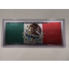 Image 1 : Rare Mexican Independence Banknote in .999999 Fine Silver Foil In Protective Holder - Mint Condition