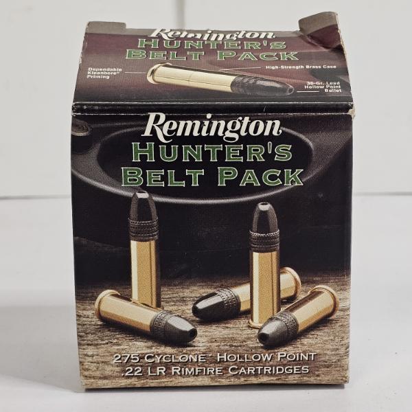 Vintage Remington Hunter's Belt Pack 275-Count .22 LR Cyclone Rimfire Ammunition (partially filled)
