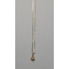 Image 5 : 14K Gold Starburst Engraved Ball Pendant On 14K Gold 25" Flat Square Link Necklace - Weight: 3.8g