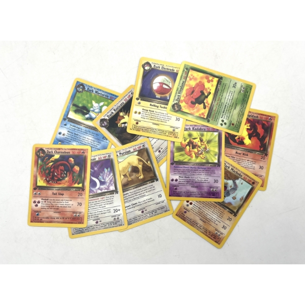 Lot of Vintage '90's Pokemon Cards Featuring 10 1st Edition Dark Pokemon Cards!!!