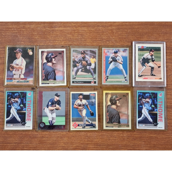 Lot of Ten Assorted Jim Thome Baseball Trading Cards