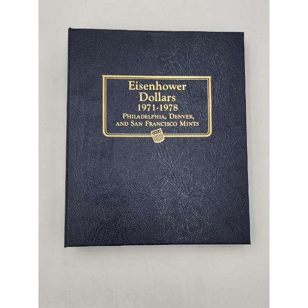 Eisenhower Dollars 1971-1978 Collection Book - 32 Coins Including Silver Clad Proofs! 