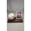 Image 1 : Autographed Paul Molitor 1987 Topps Baseball Card & Rawlings Baseball In Display