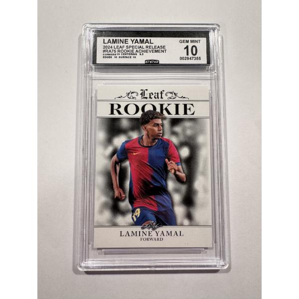 2024 Leaf Lamine Yamal ROOKIE Soccer Card - Graded GEM MINT 10 - Exceptional Card