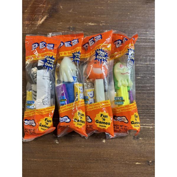 4 Pez Dispensers - Pumpkin - Ghost - Alien