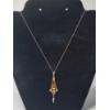 Image 1 : Beautiful Vintage 14K Gold Lavaliere Pendant Necklace - 18" TW: 2.1g