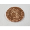 Image 2 : 1877 Indian Head Penny DESIGN One AVDP Ounce .999 Copper Round - ONE OUNCE OF COPPER!