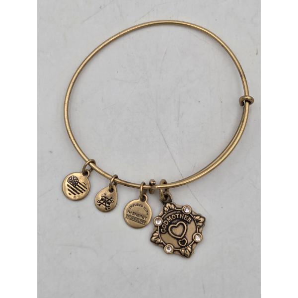 Alex & Ani Gold Tone Charm Bracelet