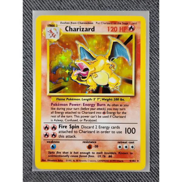 Charizard 4/102 Base Set Holo Vintage Pokemon Trading Card - INCREDIBLE CONDITION!