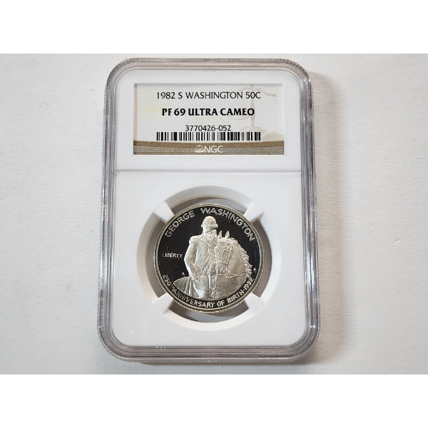 1982-S George Washington Commemorative Half Dollar Graded by NGC PF 69 Ultra Cameo