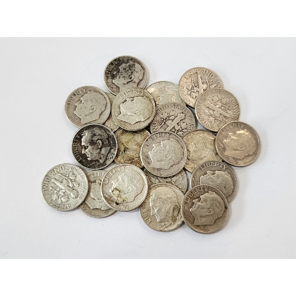 $2.00 Face Value of Assorted Years U.S. Roosevelt 90% Silver Dimes