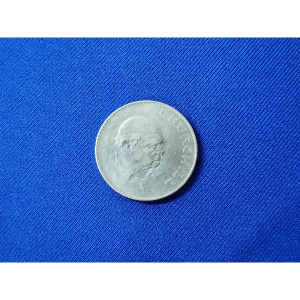 1965 Churchill Commemorative Coin - Queen Elizabeth II DEI GRATIA REGINA F.D.